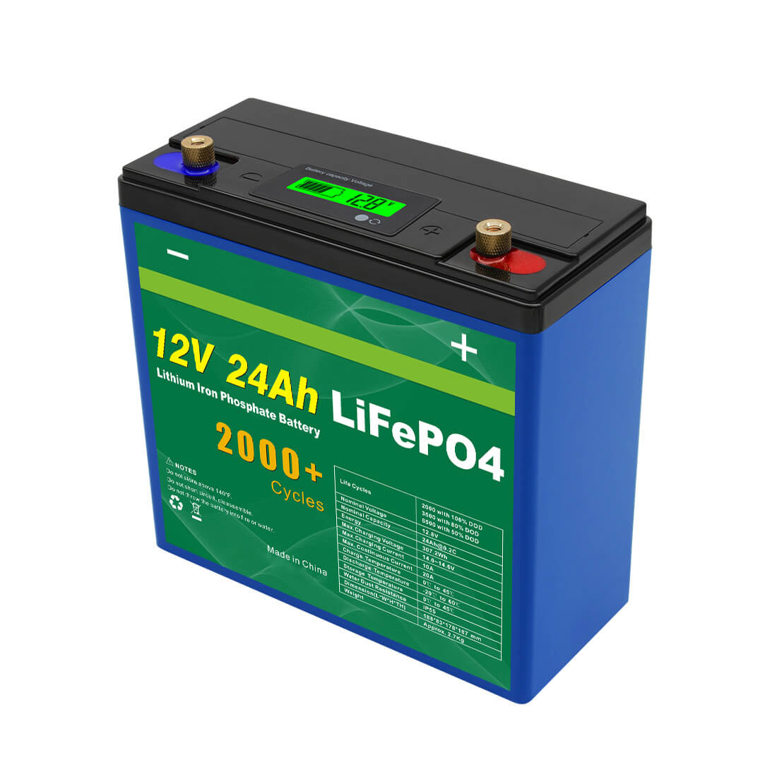 Solární hluboký cyklus 24v 48v 24ah Lifepo4 baterie UPS 12v 24ah baterie - Ainbattery.com